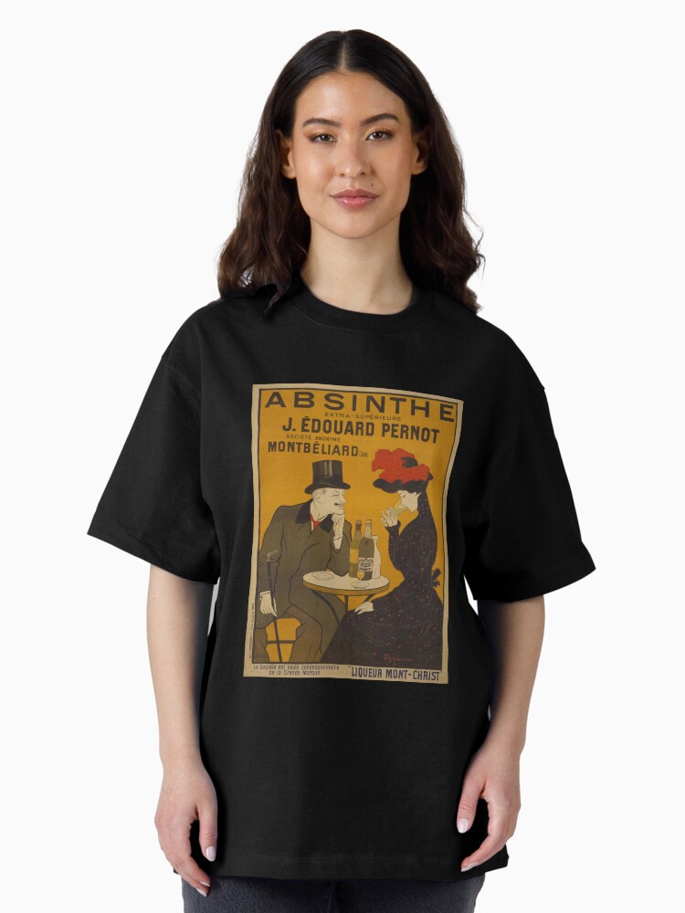 Thumbnail 1 of 7, Oversized T-Shirt, 'Absinthe' by Leonetto Cappiello (Reproduction) designed and sold by RozAbellera.
