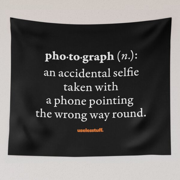 Item preview, 16649-02-BDK - Diccionario Uselesstuff® - Fotografía - Ronda de forma incorrecta (blanco) designed and sold by Uselesstuff.