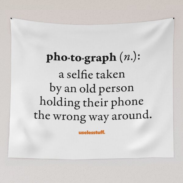 Item preview, 16649-03-BLT - Diccionario Uselesstuff® - Fotografía - Persona mayor (Negro) designed and sold by Uselesstuff.