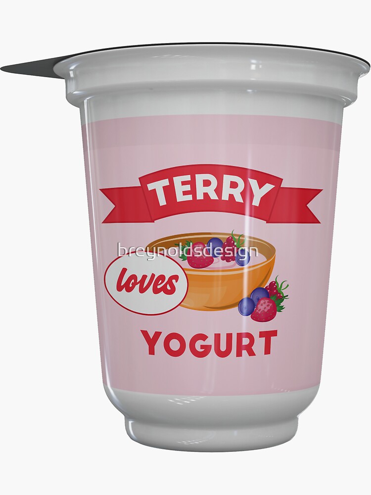 "Terry Loves Yogurt Brooklyn 99" Sticker for Sale by breynoldsdesign