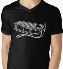 Winter sport fun sled kids snow Men's V-Neck T-Shirt