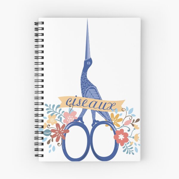 Aperçu de l'œuvre Ciseaux de couture cigogne oiseau bleu jolie ciseaux français créée et vendue par BigMRanch.