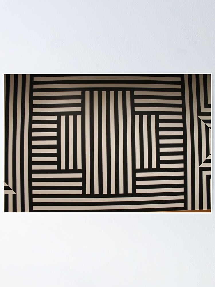 Alternate view of #SolLeWitt #WallDrawing370 #WallDrawing #Wall #Drawing #design #pattern #abstract #decoration #art #horizontal #colorimage #wide #inarow #textured #nopeople #retrostyle #wideshot #wideangle Poster