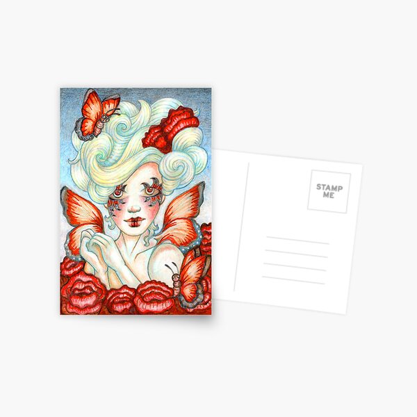 Butterfly Fairy Art titled Bloom by Stephanie Ann Garcia Postcard