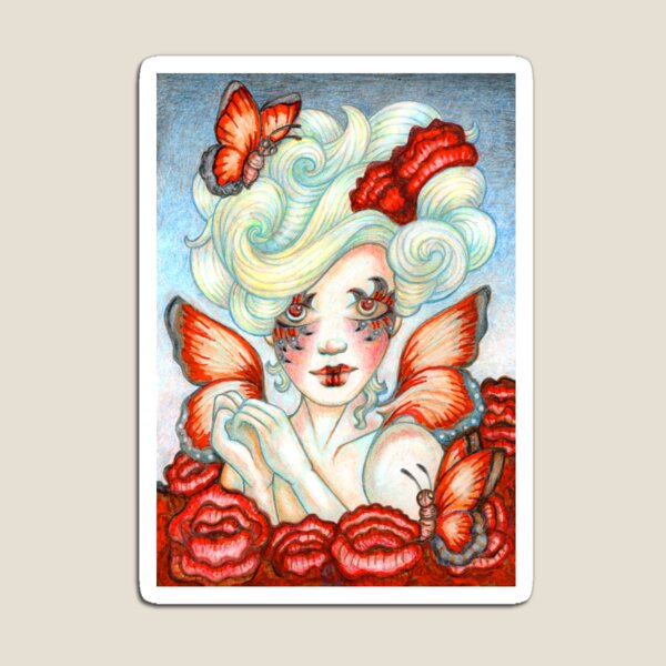 Butterfly Fairy Art titled Bloom by Stephanie Ann Garcia Magnet