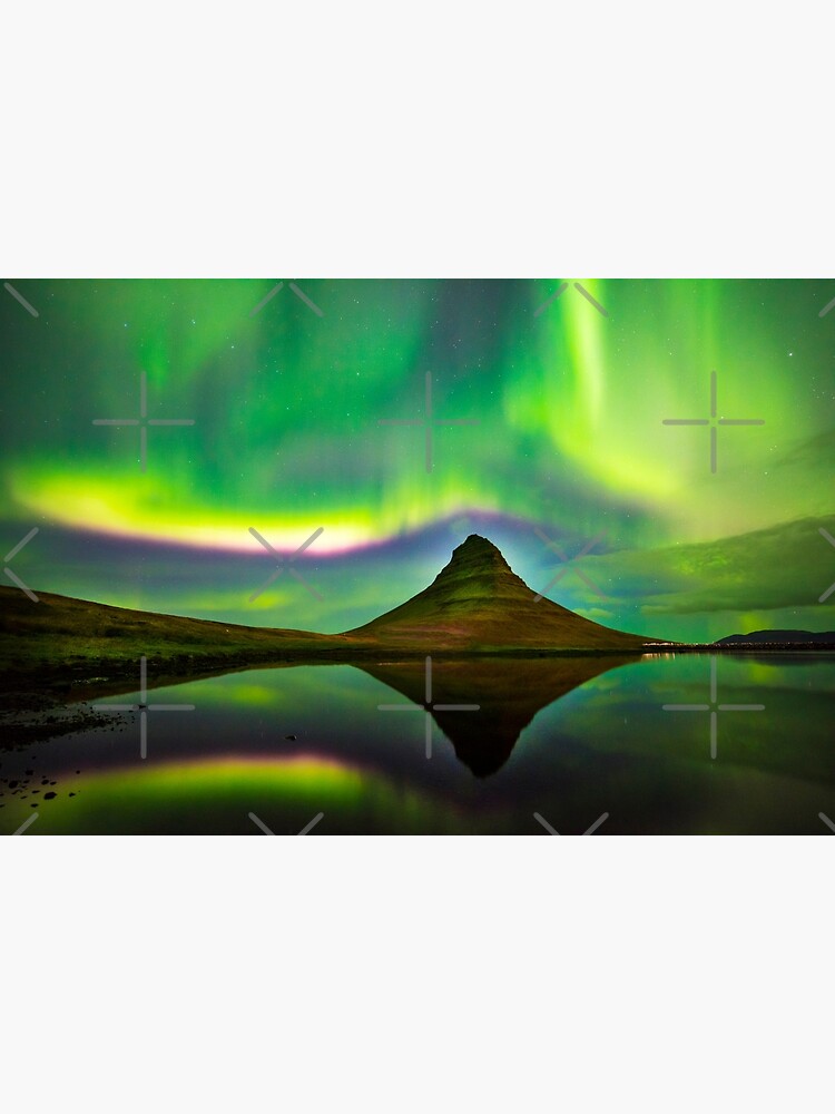 Thumbnail 3 of 3, Photographic Print, Kirkjufell Mountain Aurora Iceland designed and sold by AdrianAlford.