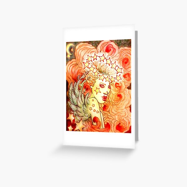 Glamorous Star Angel image titled: Glow created by Stephanie Ann Garcia Greeting Card