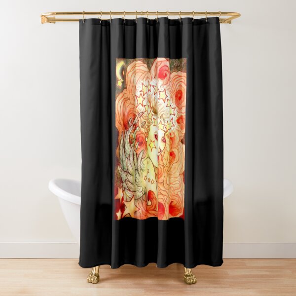 Glamorous Star Angel image titled: Glow created by Stephanie Ann Garcia Shower Curtain