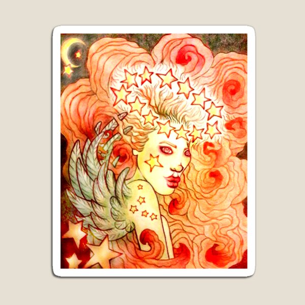 Glamorous Star Angel image titled: Glow created by Stephanie Ann Garcia Magnet