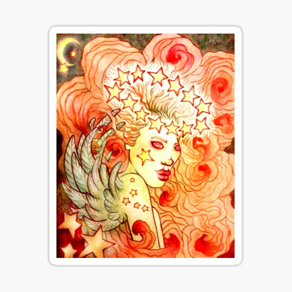 Glamorous Star Angel image titled: Glow created by Stephanie Ann Garcia Sticker