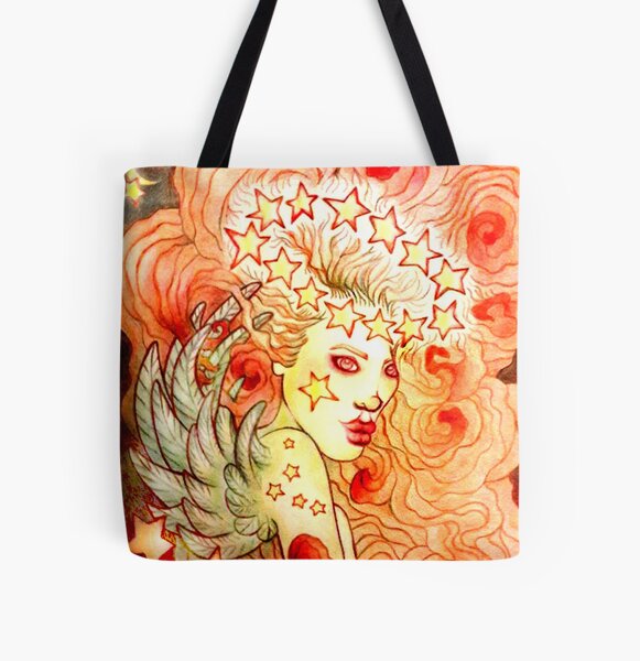 Glamorous Star Angel image titled: Glow created by Stephanie Ann Garcia All Over Print Tote Bag