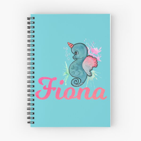 Item preview, Fiona girls name with vintage seahorse designed and sold by ComicKitsch.