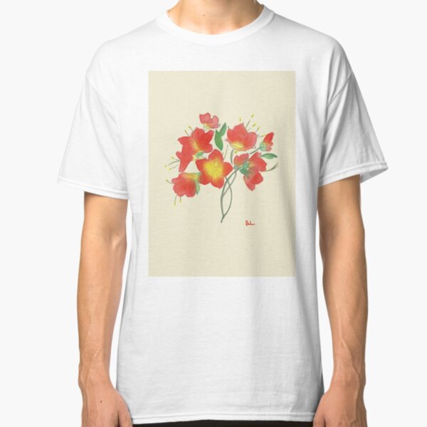 Red Loose Flower Classic T-Shirt