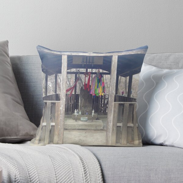 "Rainbow Shrine" Throw Pillow