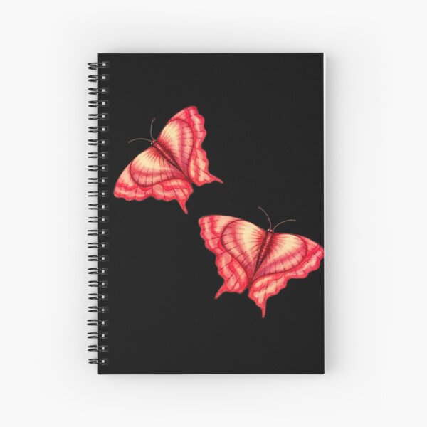 Heart Butterflies created by Stephanie Ann Garcia Spiral Notebook