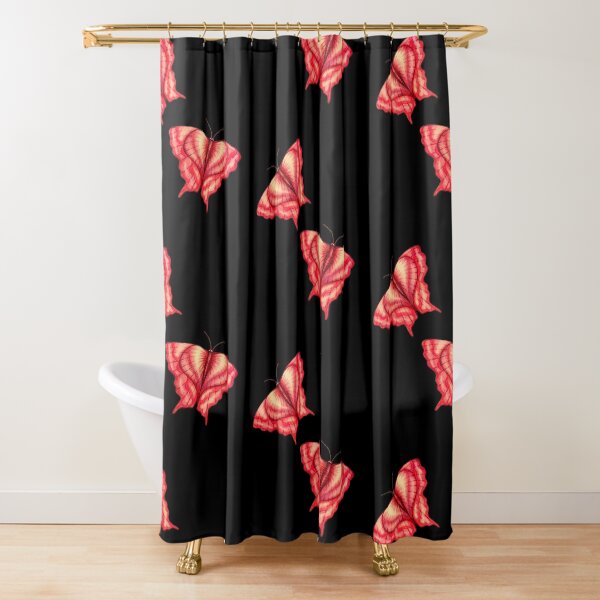 Heart Butterflies created by Stephanie Ann Garcia Shower Curtain