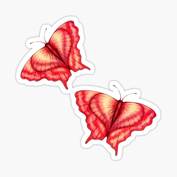 Heart Butterflies created by Stephanie Ann Garcia Sticker