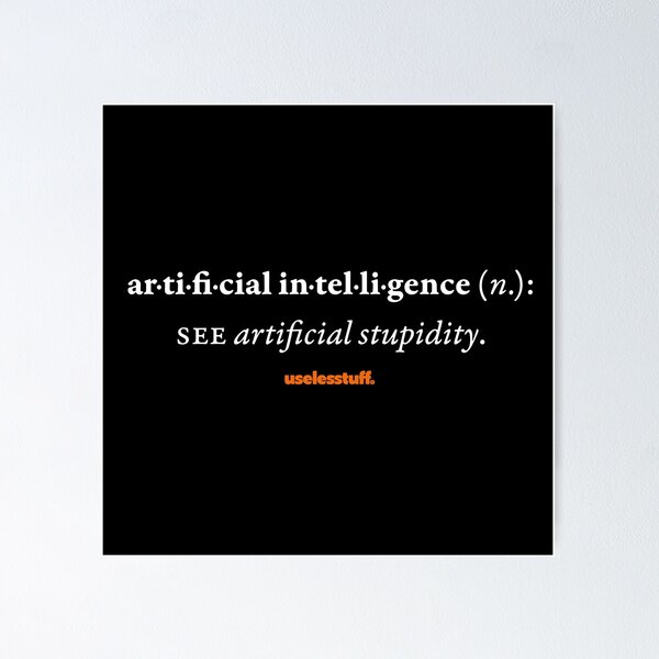 Item preview, 16650-01-BDK – Uselesstuff® Dictionary – Artificial Intelligence – See (White) designed and sold by Uselesstuff.