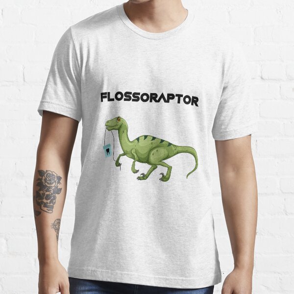 Floss Flossoraptor Higiene Dental Funny -Dentist Gift Camiseta esencial