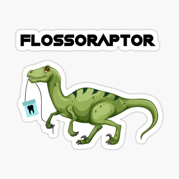 Artikel-Vorschau von Floss Flossoraptor Hygiene Dental Funny - Zahnarzt Geschenk, designt und verkauft von miracletee.