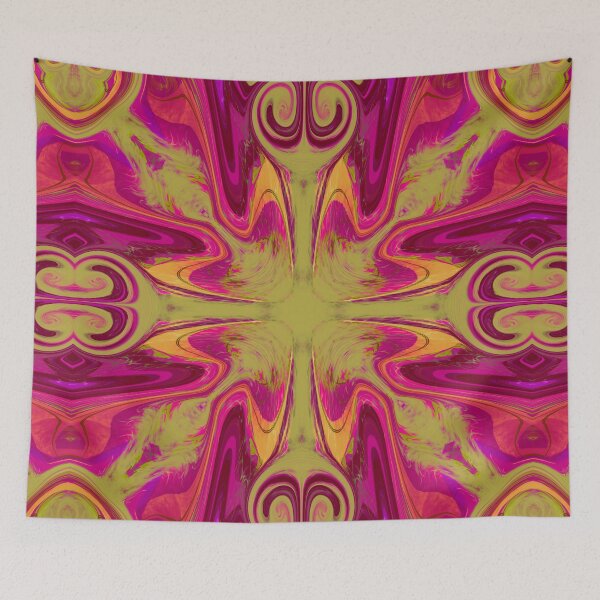 Item preview, Groovy, Retro Pink and Green Swirl Abstract designed and sold by Gsallicat.