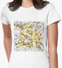 Neurology acrylic painting on panel Women's Fitted T-Shirt