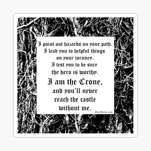 Item preview, The Crone, Black and White Vines designed and sold by IdeaJones.