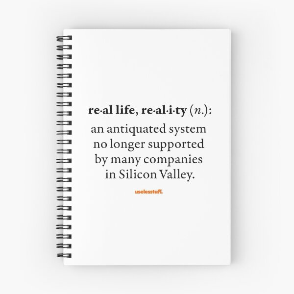 Item preview, 16651-01-BLT – Uselesstuff® Dictionary – Real Life, Reality – Unsupported (Black) designed and sold by Uselesstuff.
