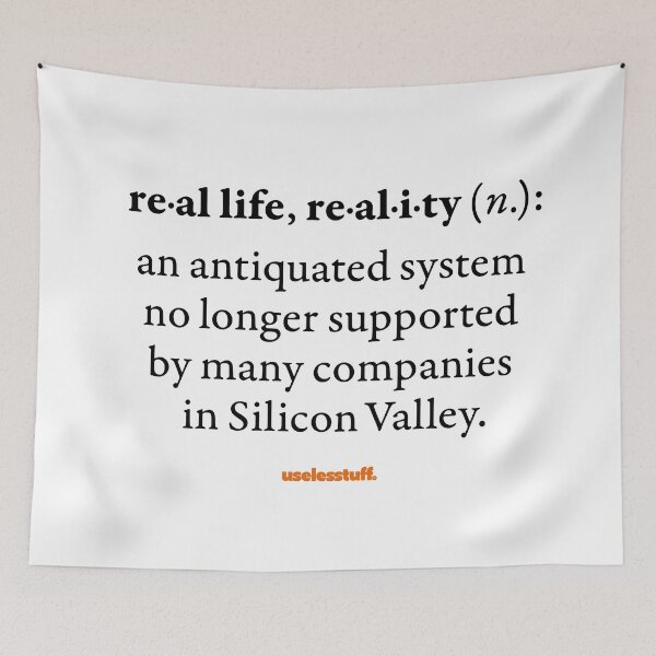 Item preview, 16651-01-BLT – Uselesstuff® Dictionary – Real Life, Reality – Unsupported (Black) designed and sold by Uselesstuff.