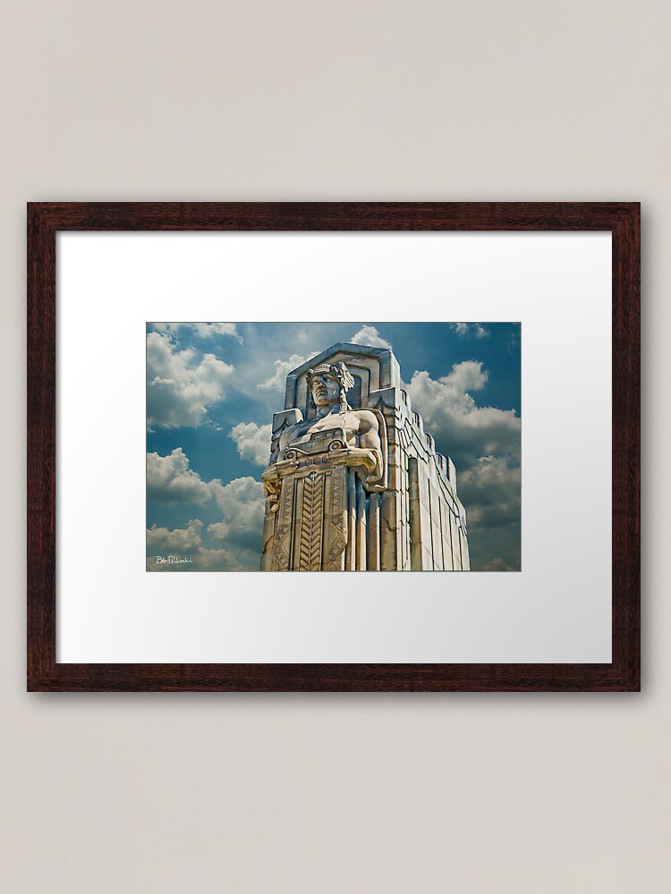 Cleveland Guardian of Traffic Coffee Painting Fine Art Print