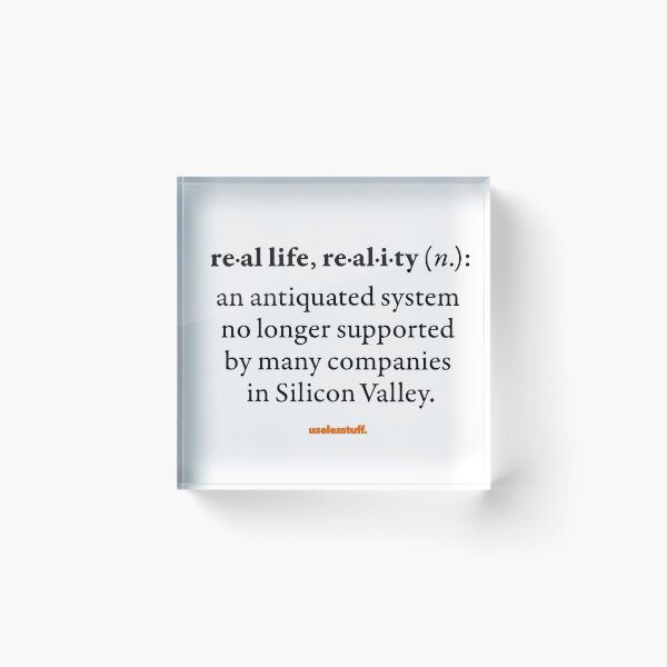 Item preview, 16651-01-BLT – Uselesstuff® Dictionary – Real Life, Reality – Unsupported (Black) designed and sold by Uselesstuff.