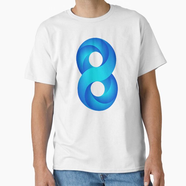 Number 8 Spiral Gradient Classic T-Shirt