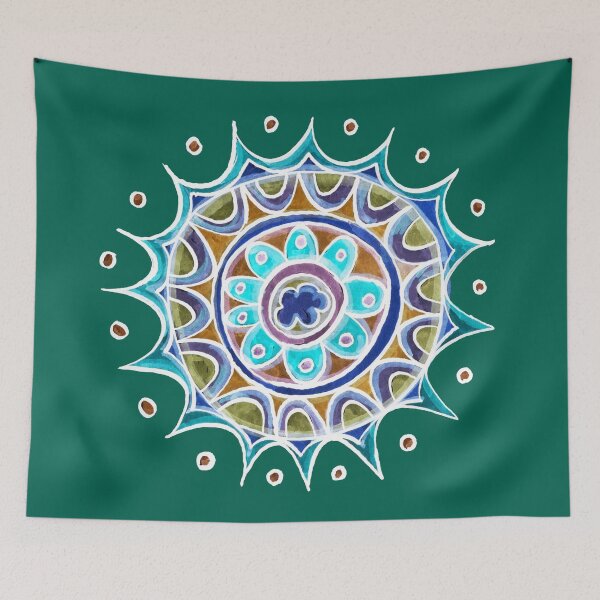 Item preview, Color Star Mandala on turquoise board designed and sold by Istvan Ocztos.