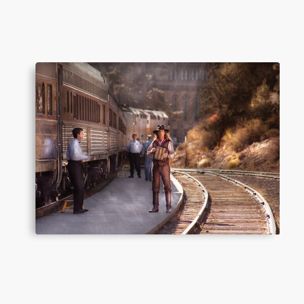 The guy and the Squeeze Box Canvas Print