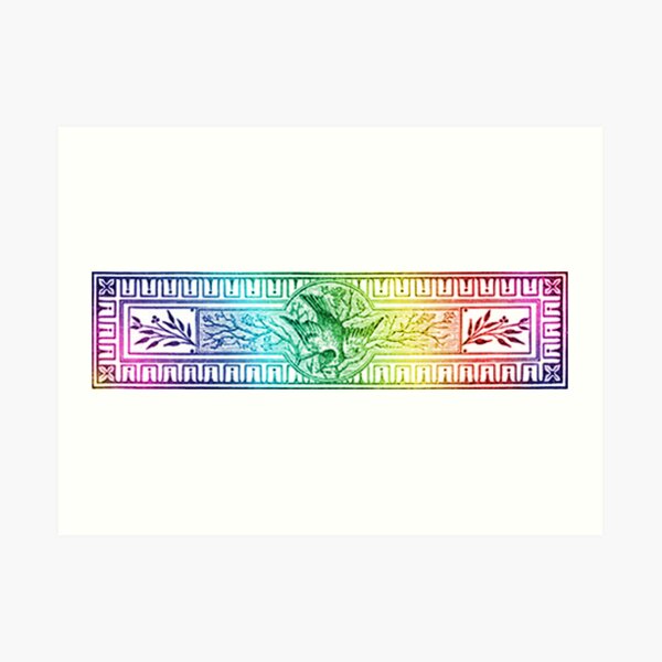 bird banner card Art Print