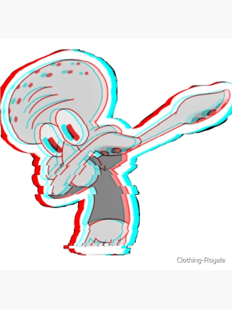 Squidward Dab Art Print For Sale By Clothing Royale Redbubble 