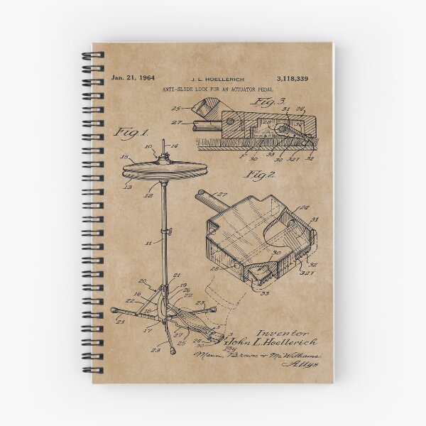 Item preview, Drum Actuator Pedal Patent Blueprint 1964 designed and sold by MadebyDesign.