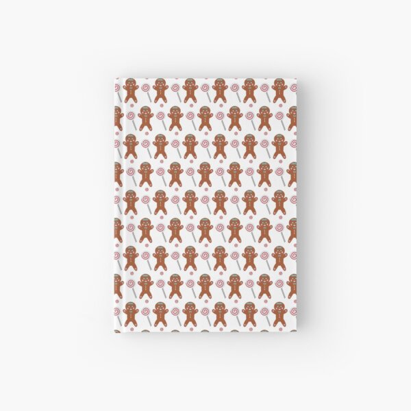 Gingerbread Man Pattern Hardcover Journal