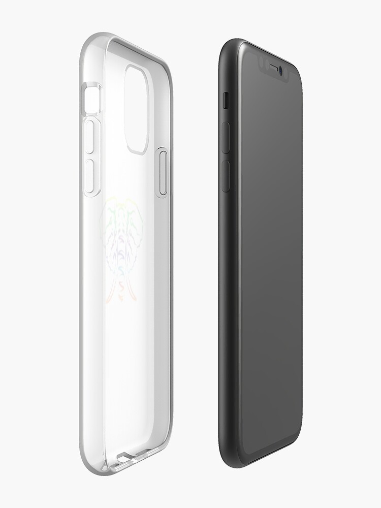Coque iPhone « Éléphant arc-en-ciel », par lowkeyjy