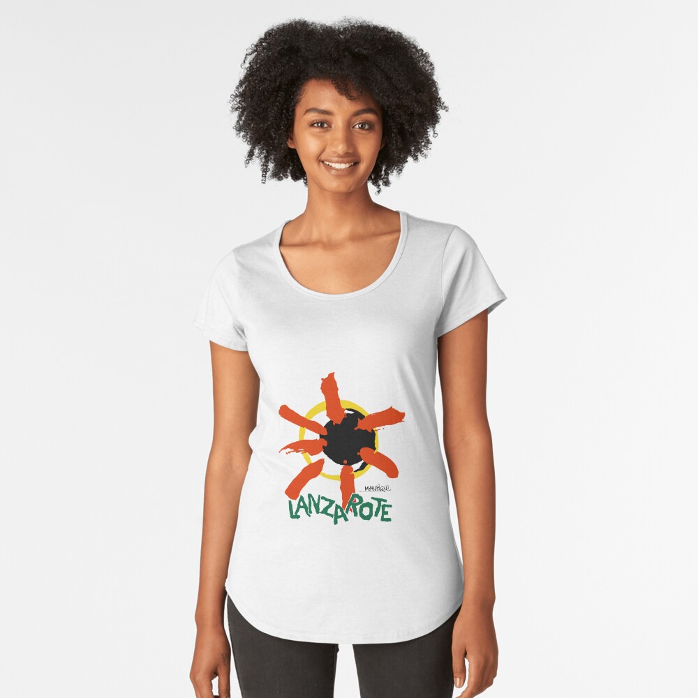 Lanzarote - Large Logo Premium Scoop T-Shirt