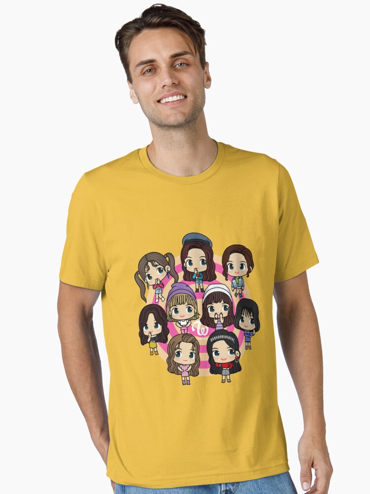 Kpop Twice T-Shirt Unisex - Cartoon Design Mit Allen Mitgliedern