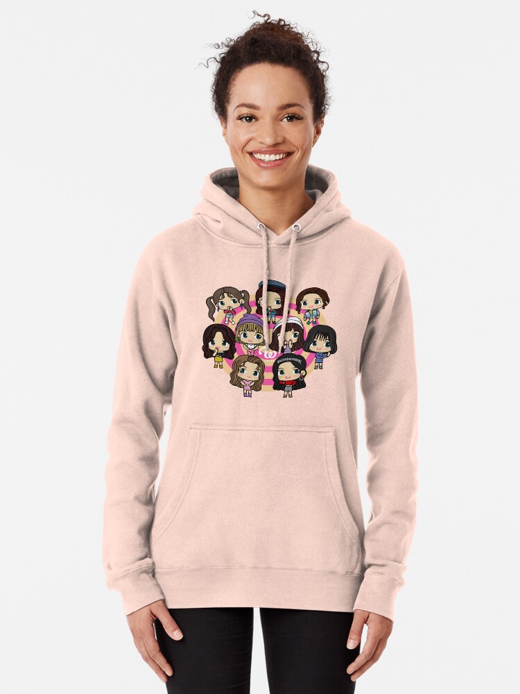 TWICE All 9 Members in chibi version - Tzuyu, Mina, Momo, Jihyo, JeongYeon,  Dahyun, Chaeyoung, Nayeon, Sana Pullover Hoodie for Sale by TheMustart