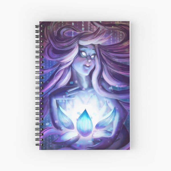 Pixel Lotus Spiral Notebook