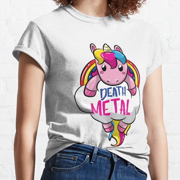 Death Metal Unicorn Rainbow T-SHIRT Rock Fantasy Heavy Funny birthday gift Death Metal Unicorn Rainbow T-SHIRT Rock Fantasy Heavy Funny birthday gift