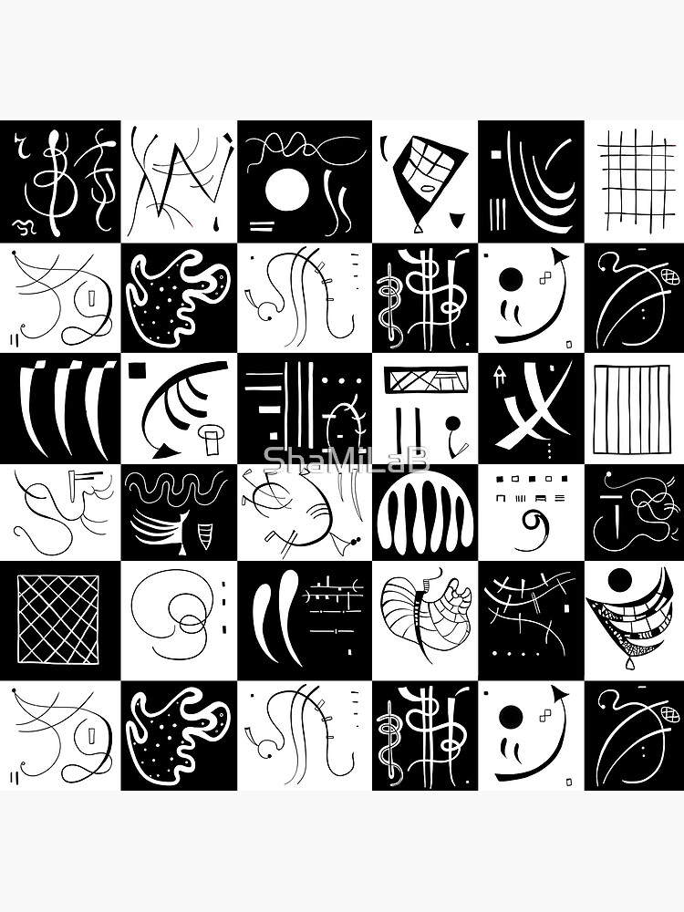 black and white kandinsky