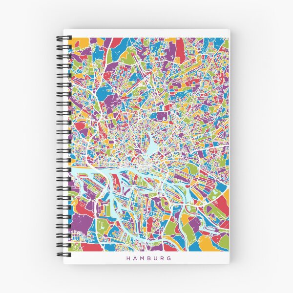 Artikelvorschau, Hamburg Deutschland Stadtplan entworfen und verkauft von ArtPrints.