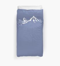 Mountain Bike Heartbeat Art | Cute Bike Heartbeat Art Gift Duvet Cover