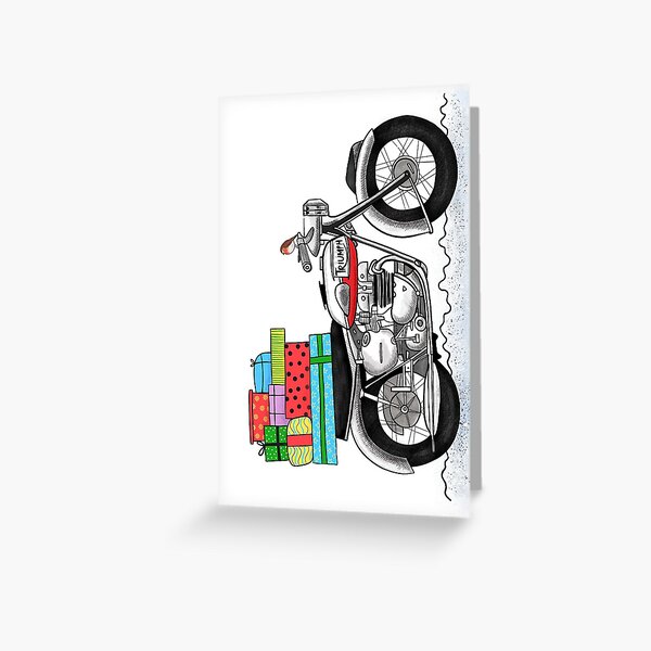 Christmas Presents on a Motorbike Greeting Card