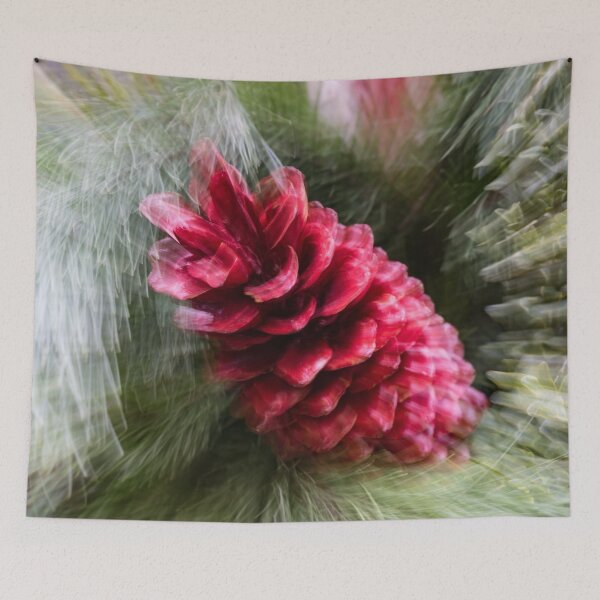Item preview, Abstract Christmas - Red Pine Cone Blast designed and sold by Georgia Mizuleva.