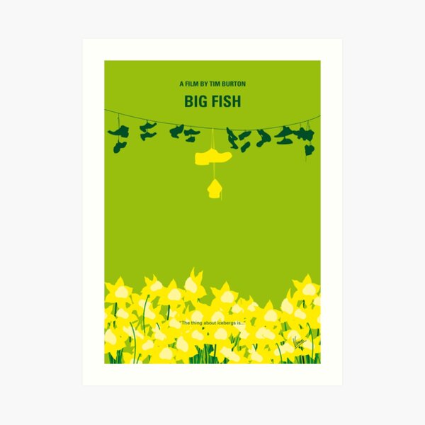 No993 My Big Fish minimal movie poster Art Print
